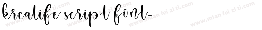 kreatife script font字体转换